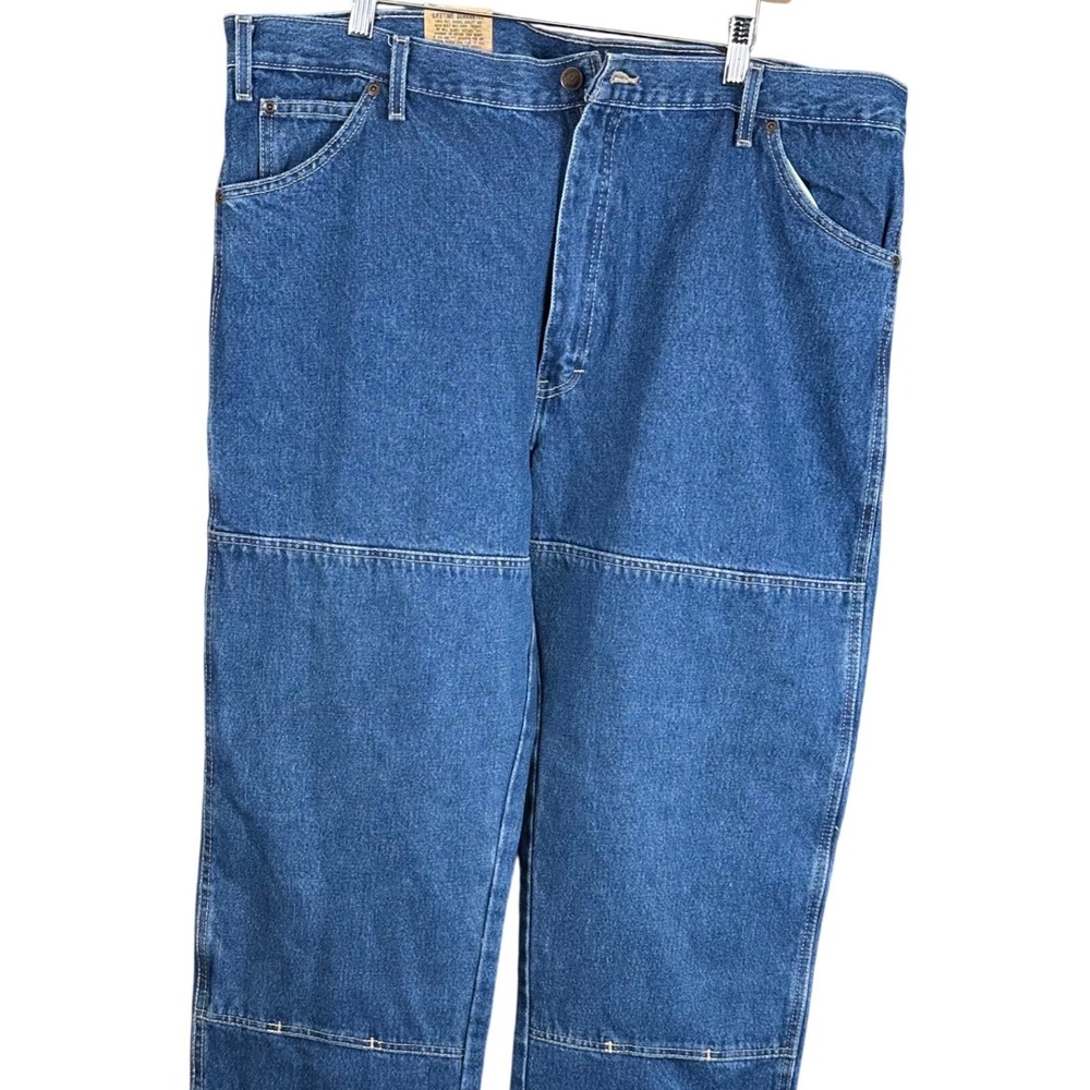 Dickies Workhorse Jeans Mens 42x30 Relaxed Fit Double Knee Blue Denim Utility
